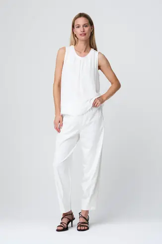 Jane Lushka Gini Viscose Cotton Top Off White KT4322