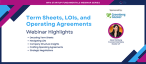 Term Sheets and Operating Agreements