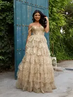 Gold prom dress Dress2Party Natalie Best prom dresses best prom shop the prom shop