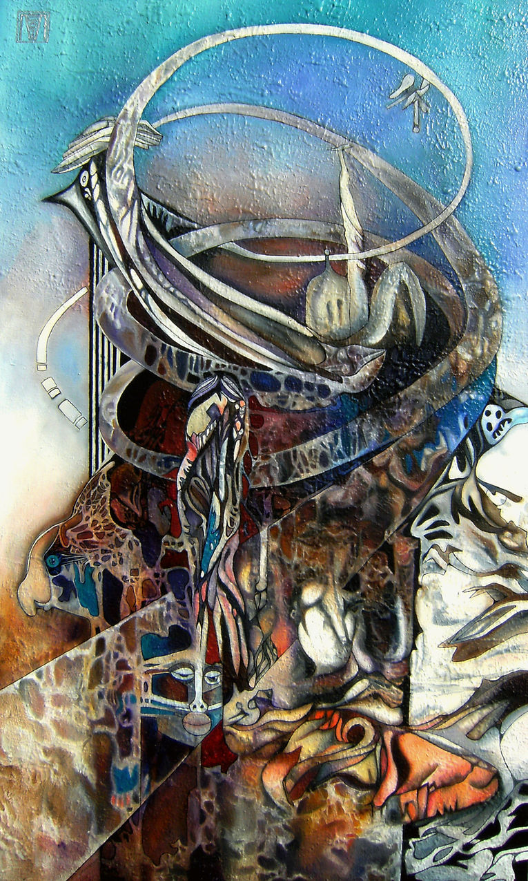 "The twilight circus"Oil on canvas 1500mm x 900mm Marinda Swartz Art 