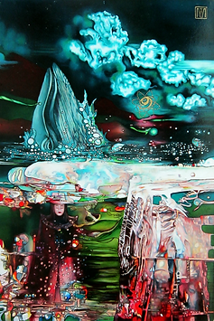 Galactic plane by Marinda Swartz art Oil on cradled panel Art lovers 1932  for the love of art competition 