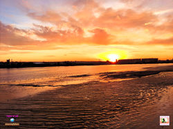 Sunset over river Thames