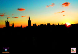 Big Ben and the Palace of Westminster at sunset