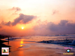 Sunset over Bay of Bengal