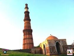A Mosque lies at the foot of Qutub Minar
