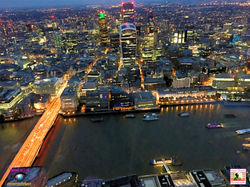 View of London over the river Thames