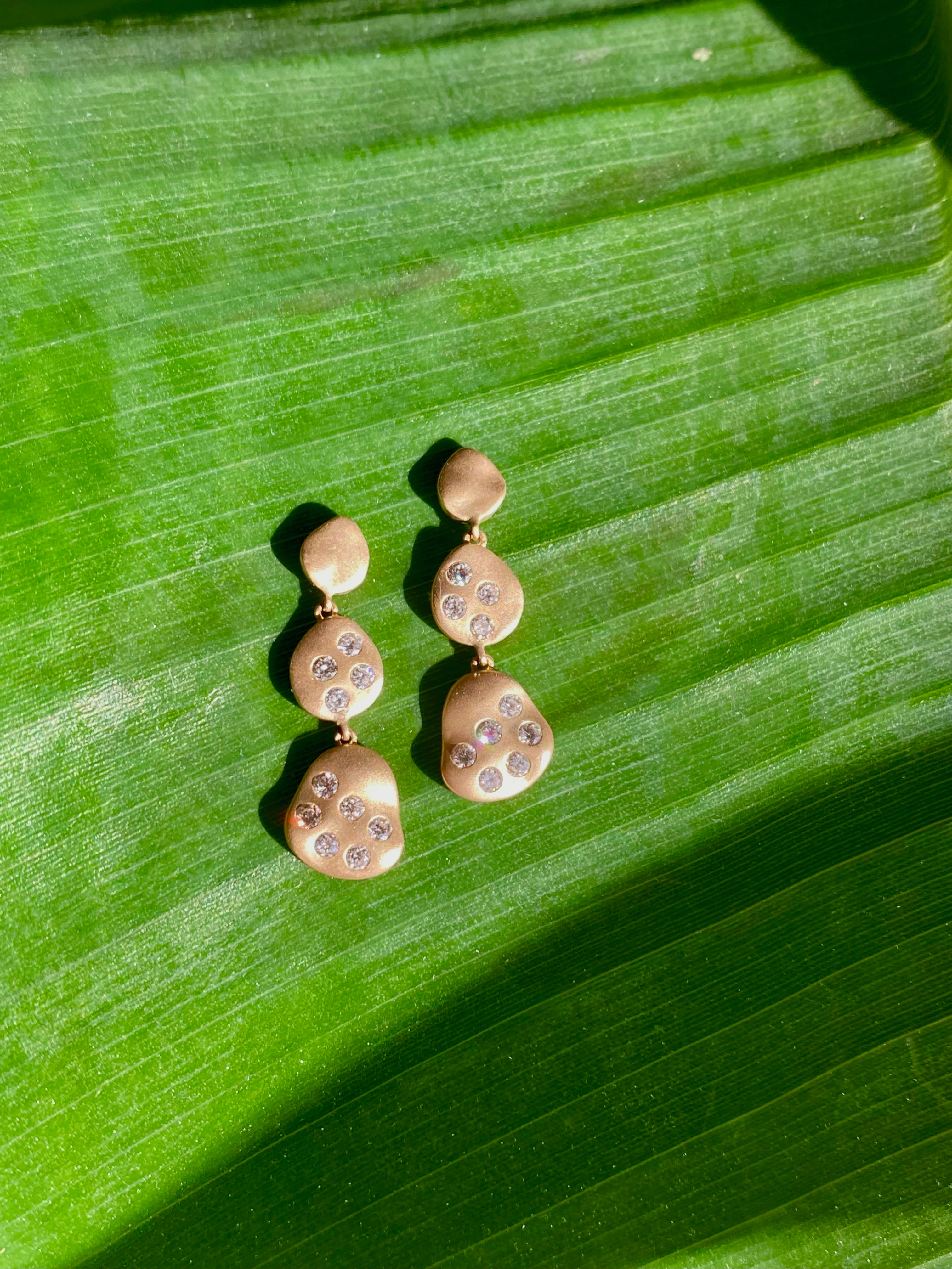 14k Diamond Drop Earrings by DMK