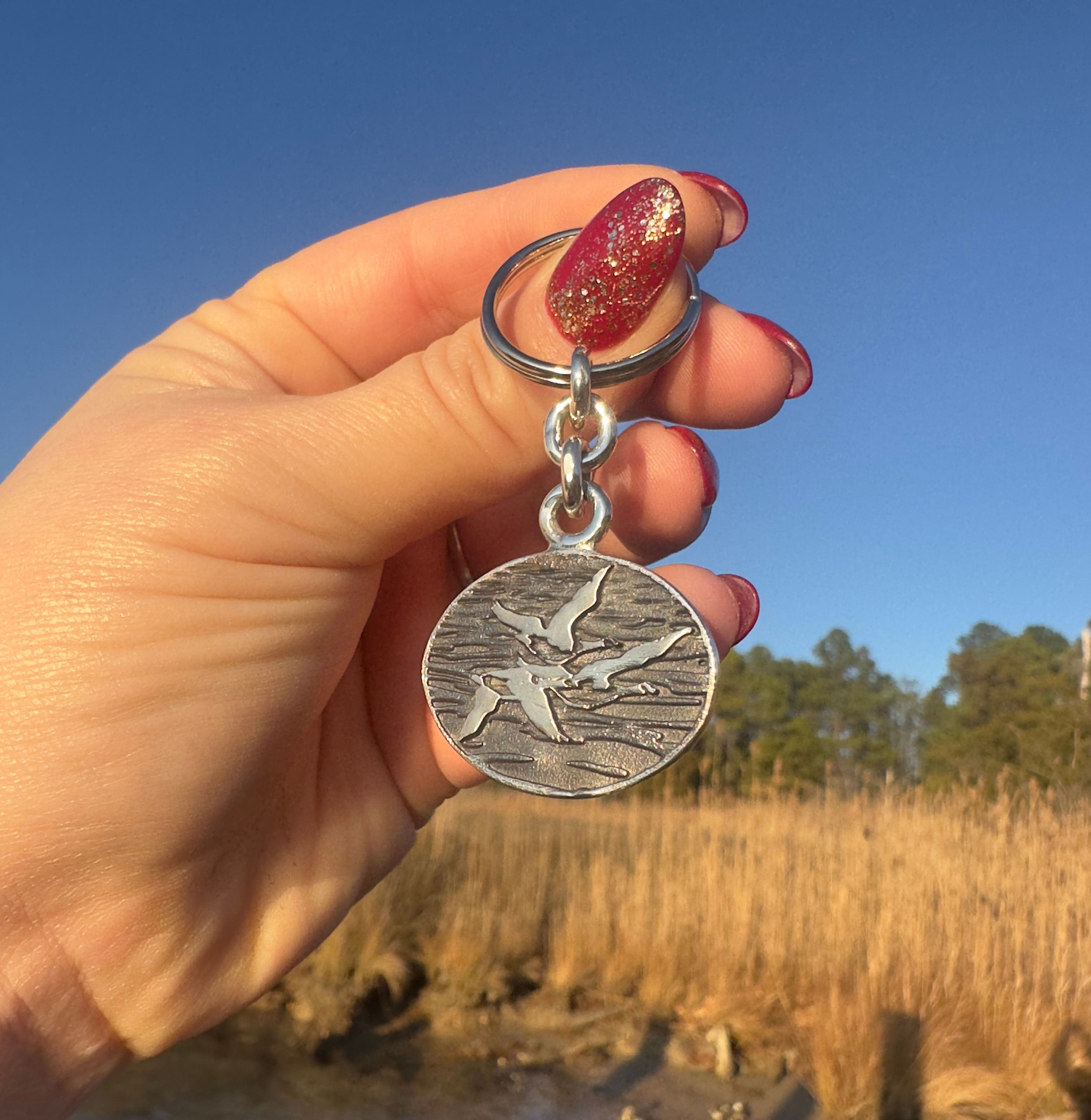 Soaring Geese Keychain