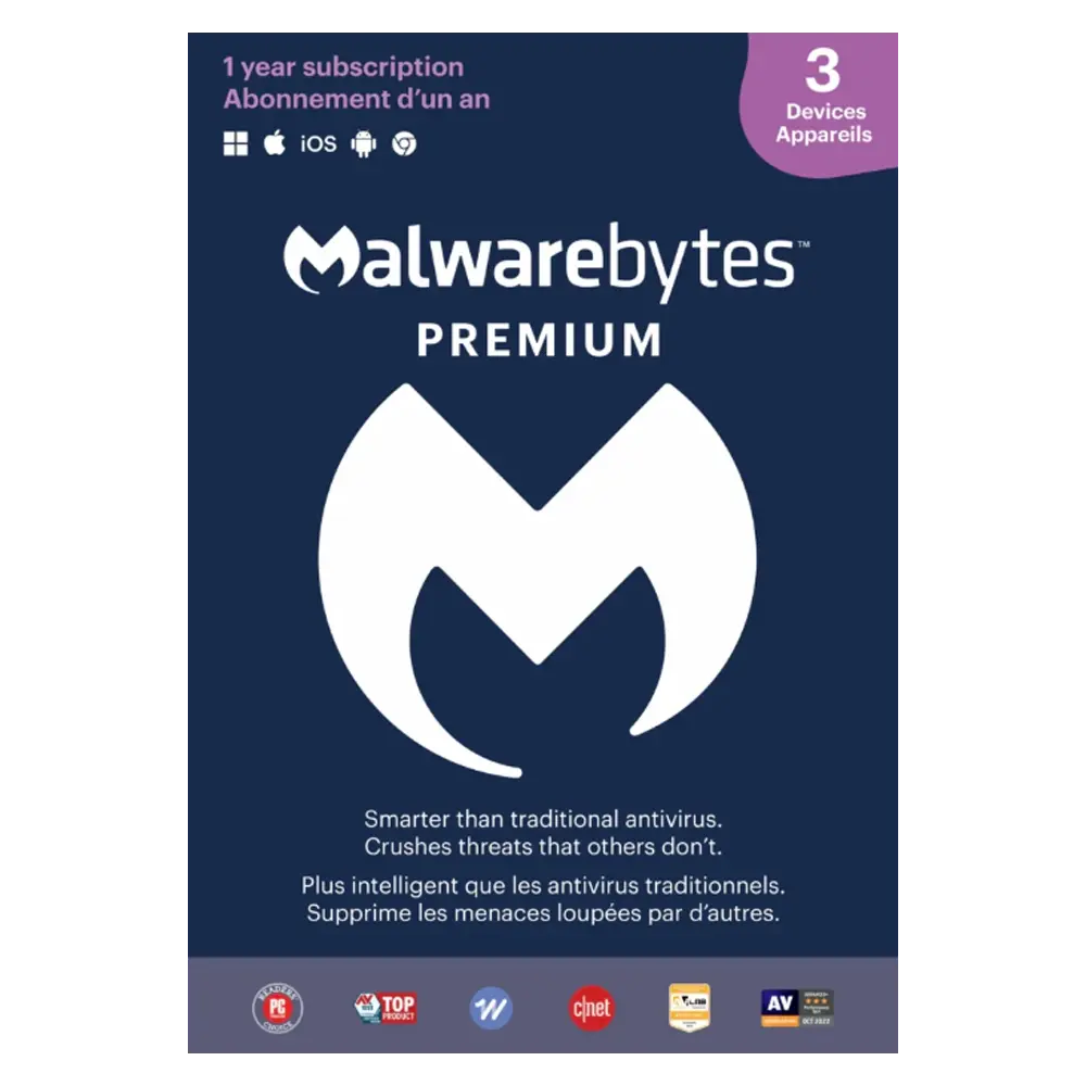 Malwarebytes Premium Anti-Malware pour 3 appareils