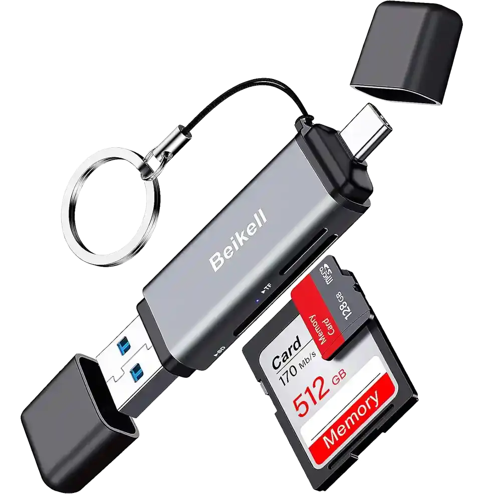 Lecteur de carte SD Beikell, USB C / USB 3.0 haute vitesse