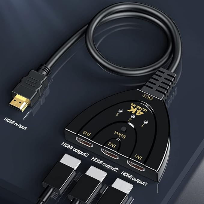 Miniature : Répartiteur HDMI 4K Commutateur HDMI 3 en 1 HDMI Commutateur 3 ports HDMI BR