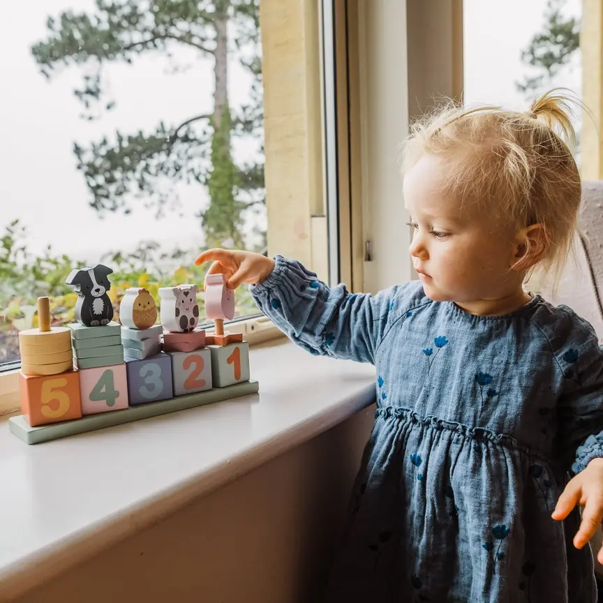 Miniatyrbild: Stapelklossar - bondgårdsdjur