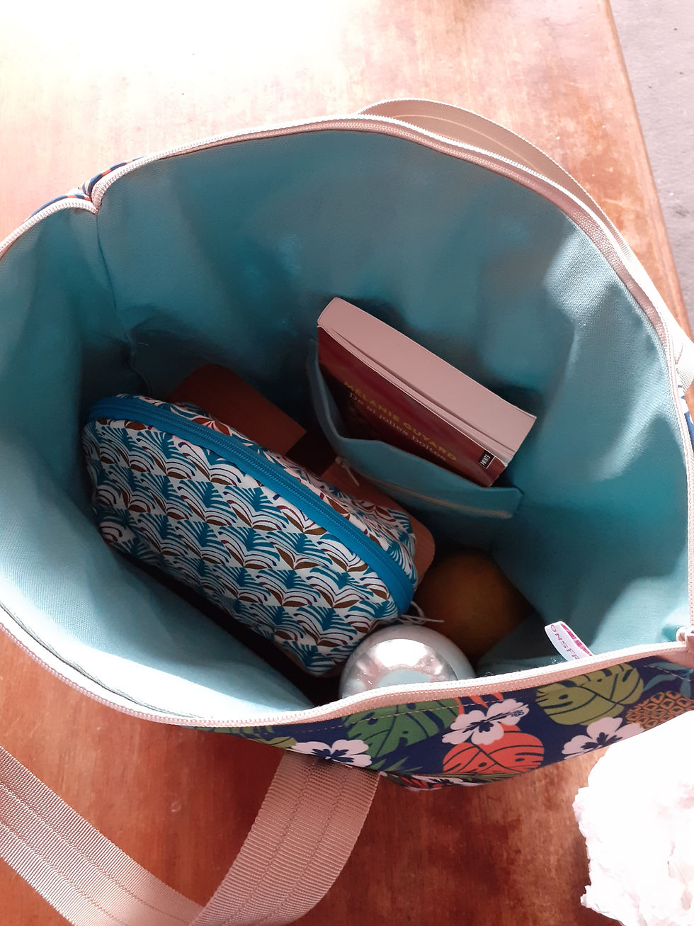Miniature : Sac déjeuner-ananas et fleurs