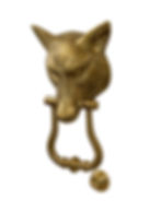 brass fox door knocker