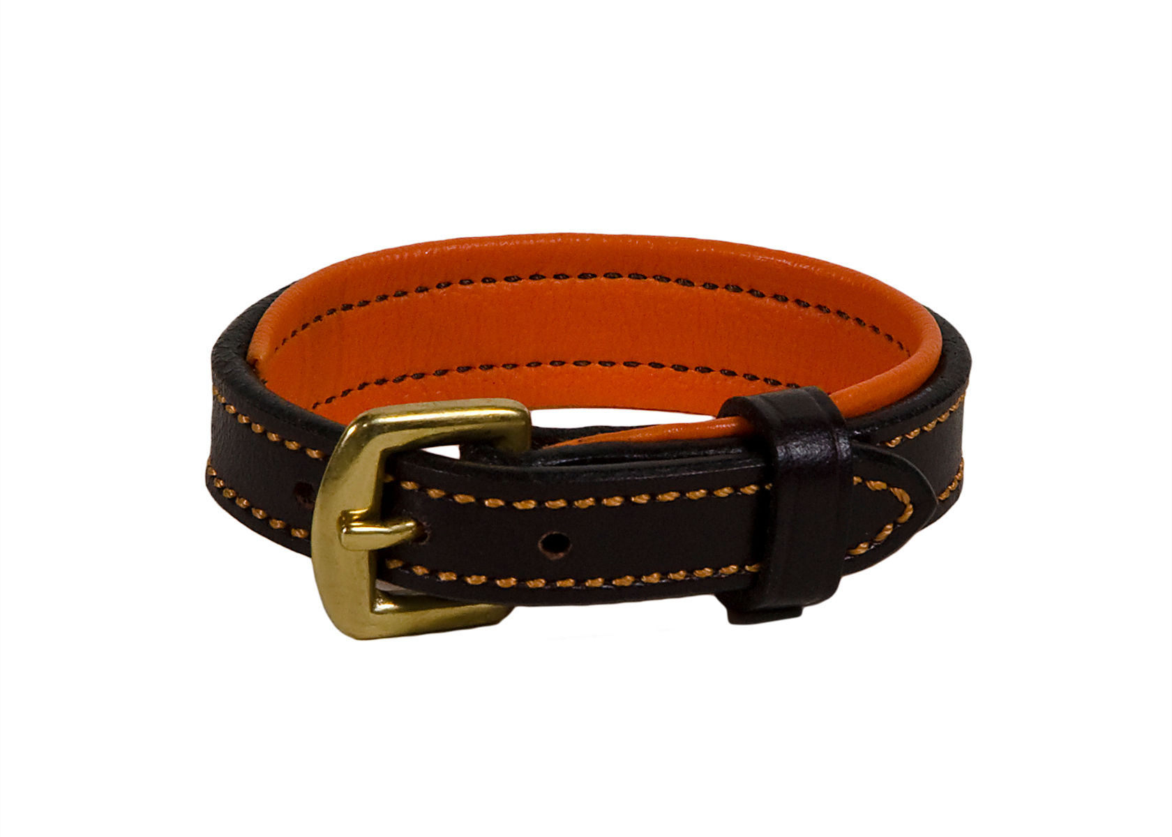 orange padded bracelet