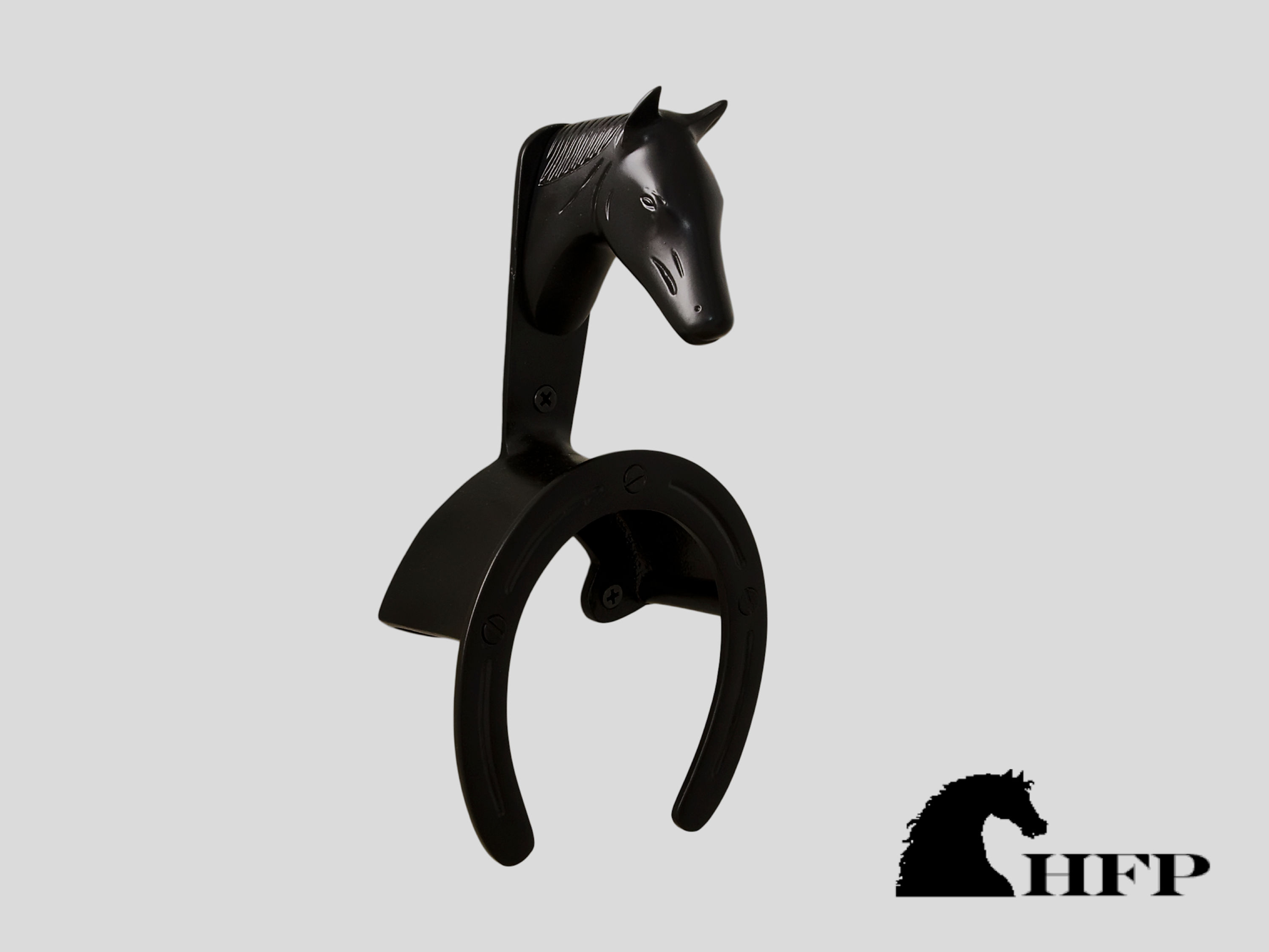 Brass Horsehead Bridle Bracket- Black