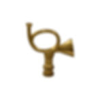 hunting horn lamp finial
