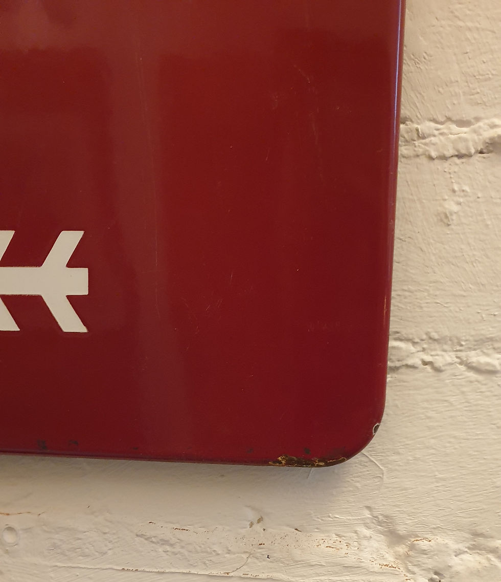 Thumbnail: Original enamel Railway Sign WAY OUT