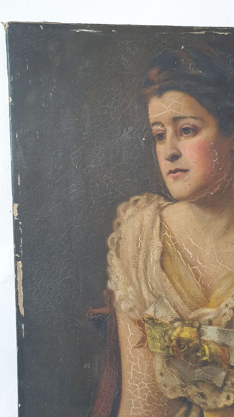 Thumbnail: Victorian Oil on canvas portrait of a lady