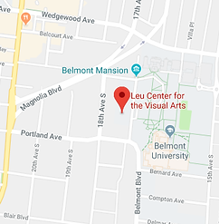 Map of Leu Center's location on Belmont University campus