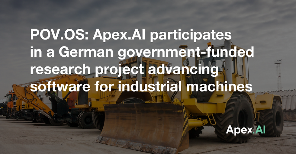 POV.OS: Apex.AI participates in a German government-funded research project advancing software for industrial machines