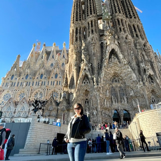 standing in front of basilica