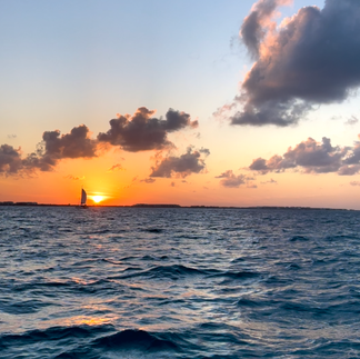 sunset in the sea