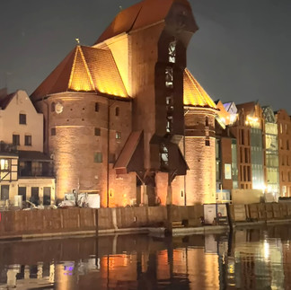 building by a lake
