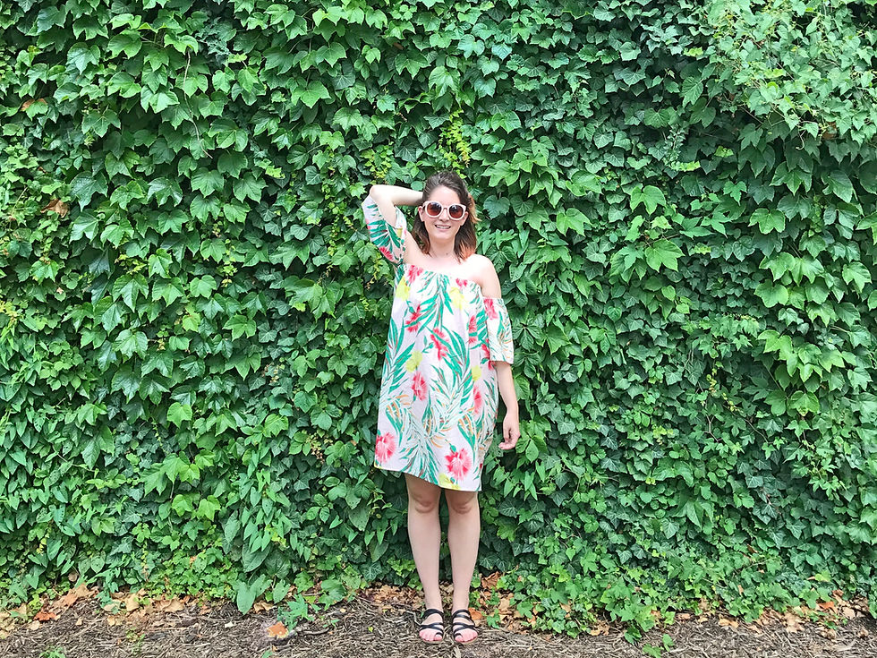 ASOS Floral Dress in Front of Ivy Wall | Sunburn in Seattle