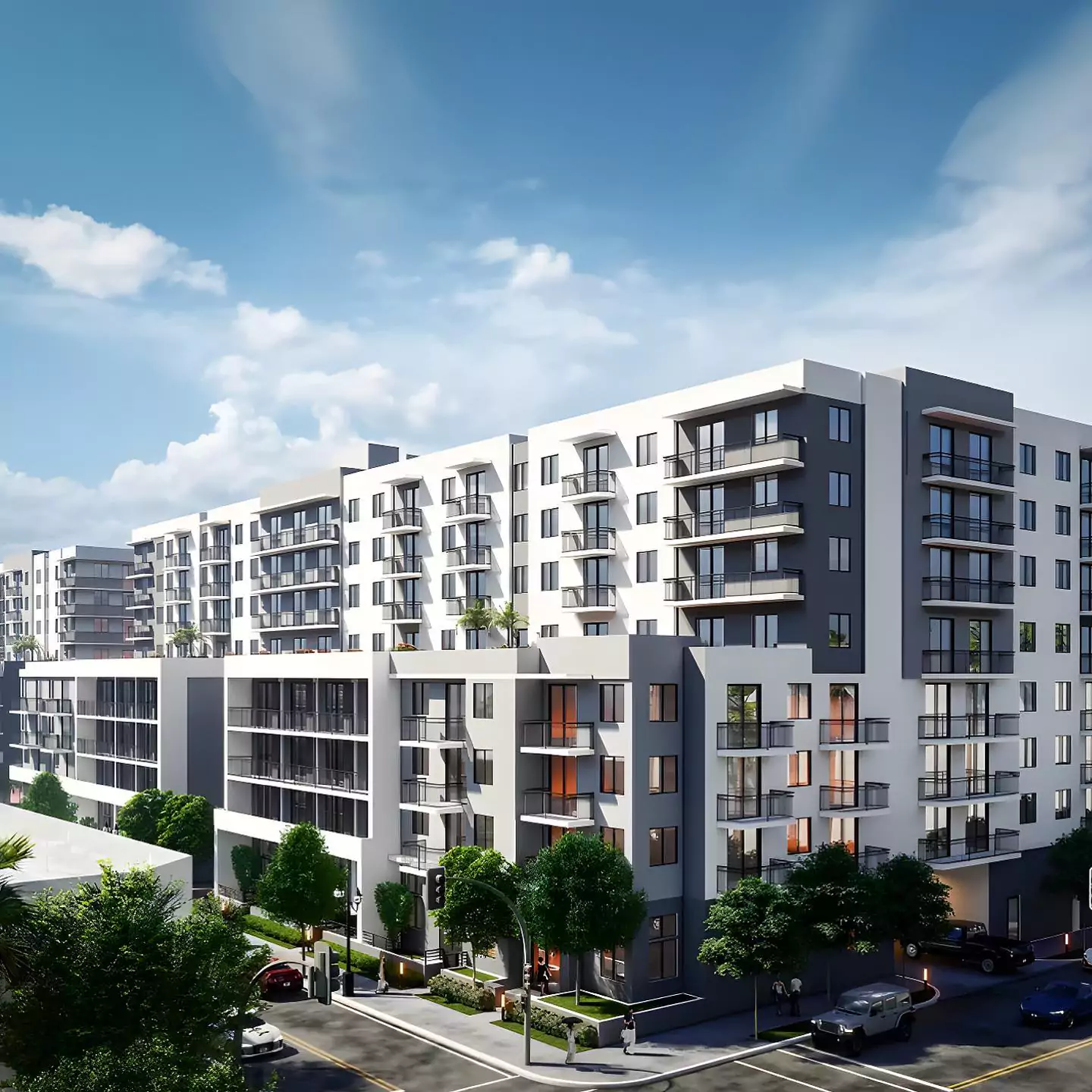 Soleste Palm Station, two tower 8-story apartment development breaking ground this July