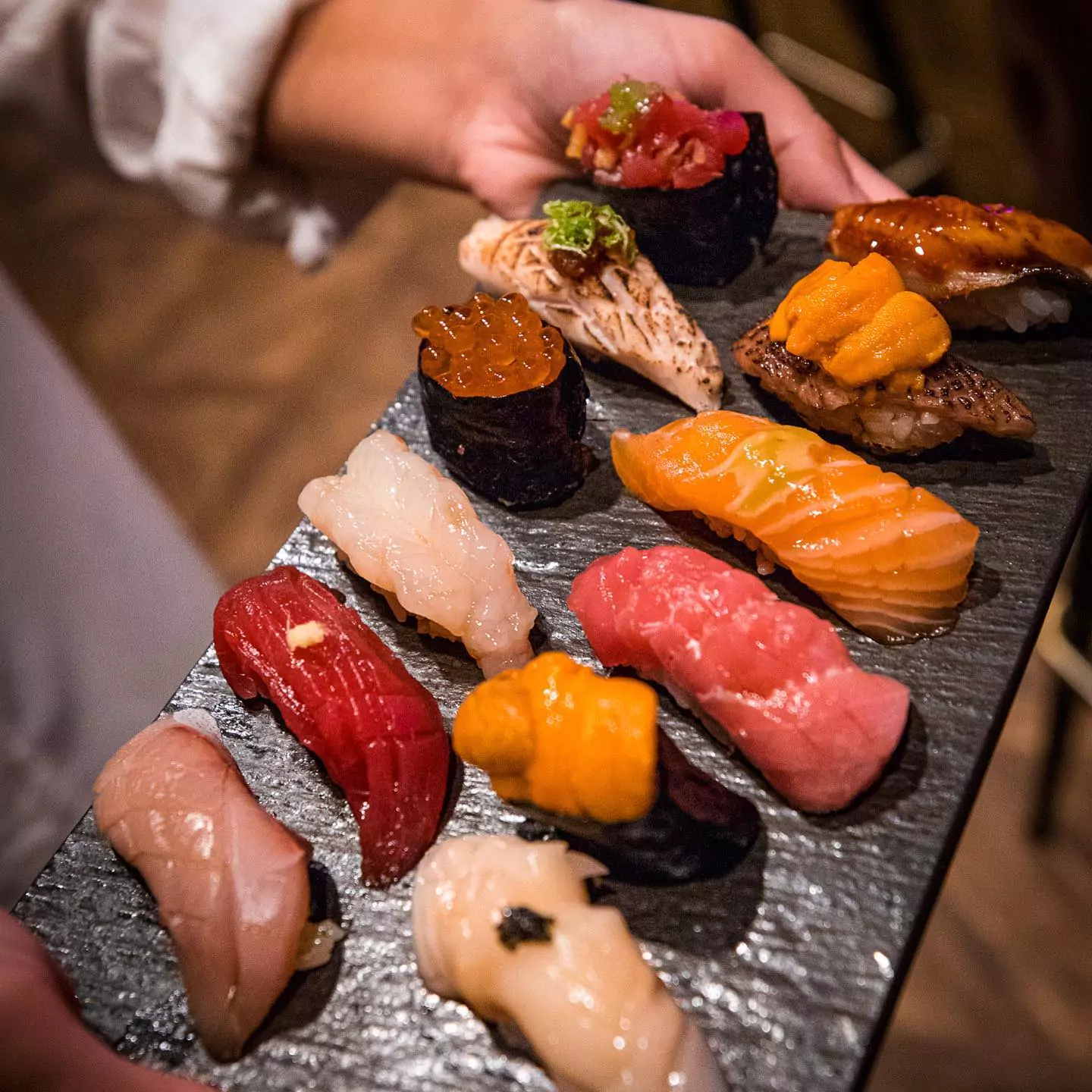 Sushi By Bou, inside Vinyl Fish Club opening today in West Palm Beach