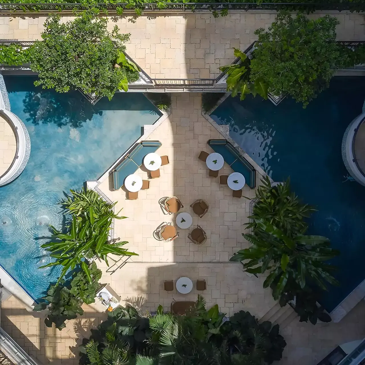The hotel was designed by architect Chad Oppenheim, who is known for his unique and stylish designs. The hotel features a variety of eccentric details, such as a giant chess set in the lobby and a rooftop pool.
