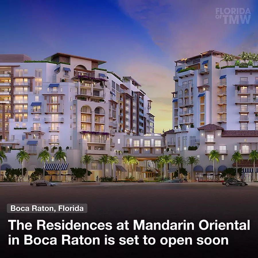 The Residences at Mandarin Oriental in Boca Raton is set to open