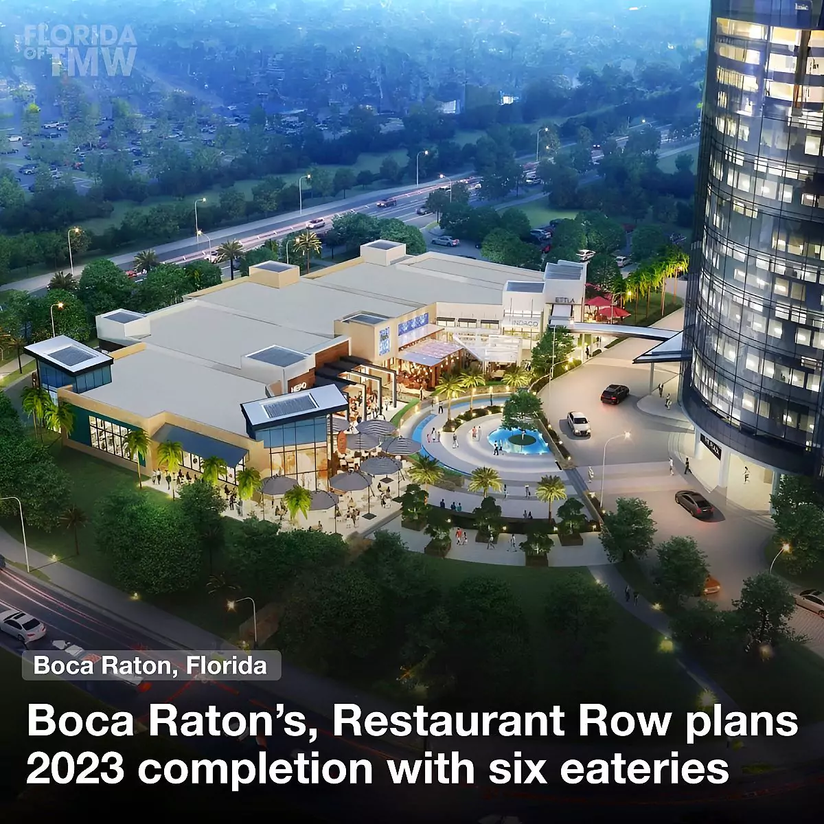 Boca Raton's, Restaurant Row plans 2023 completion with six eateries