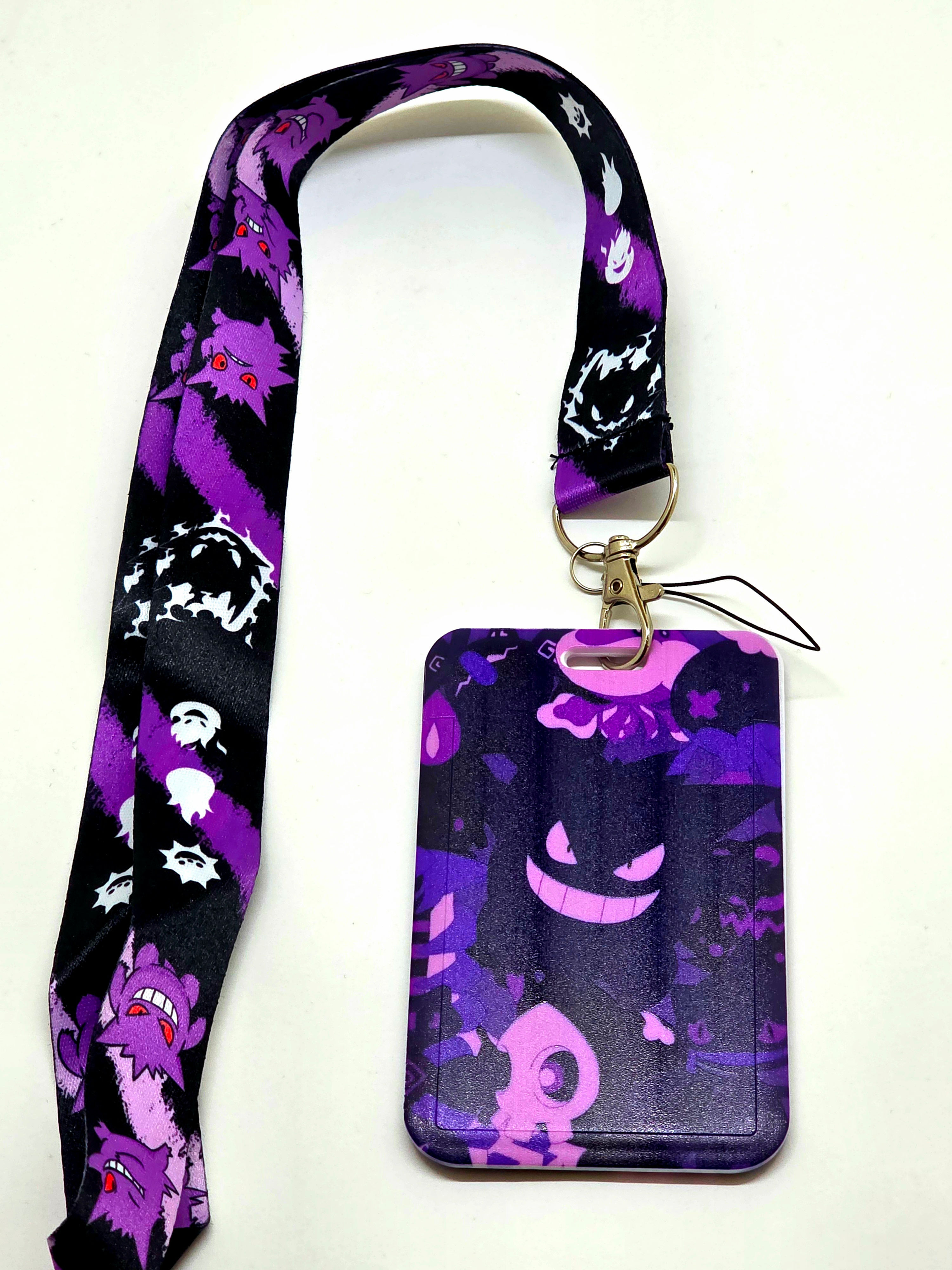 Pokemon Art Name Badge/Card Holder Lanyard Gengar