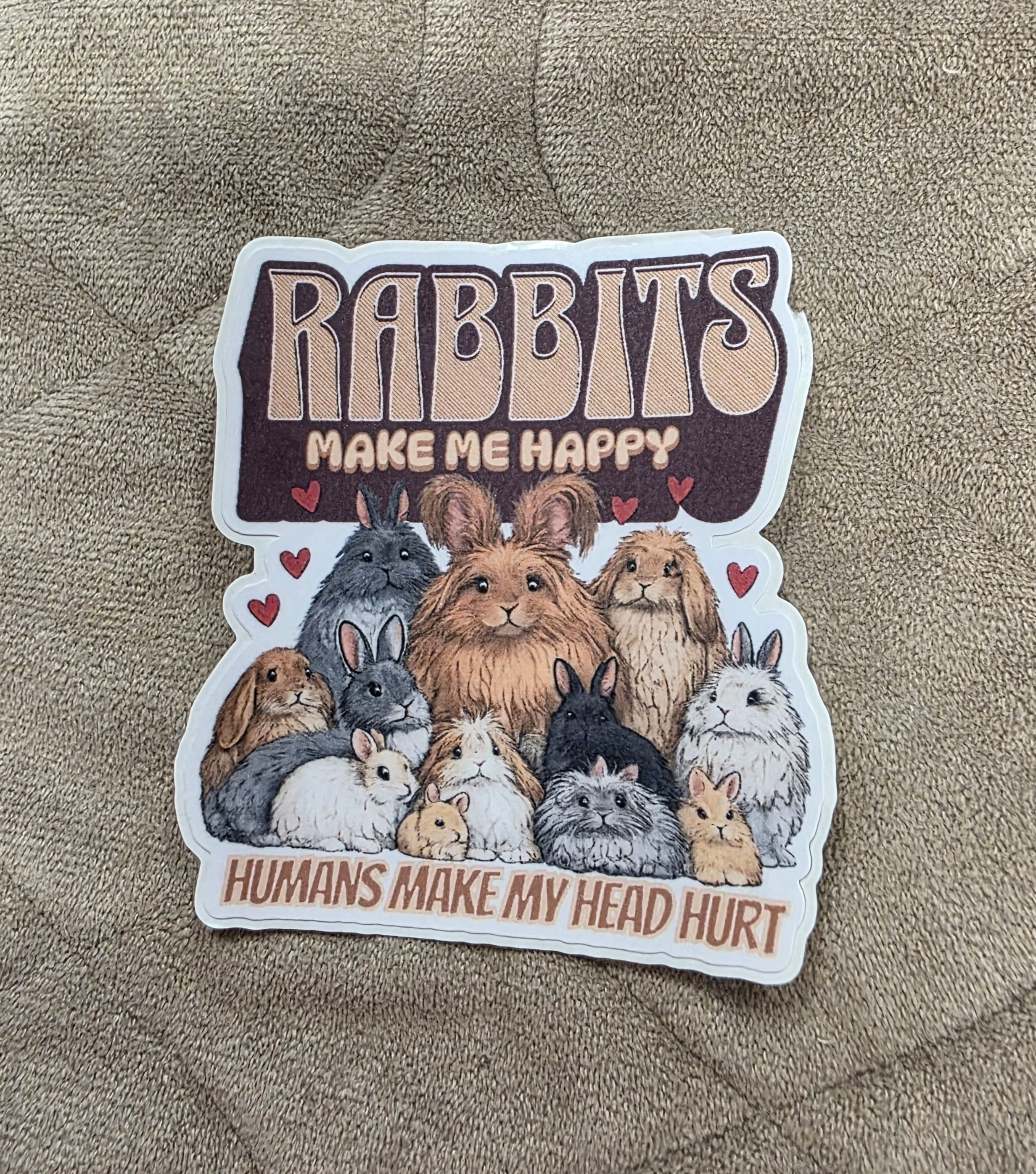 Rabbits Make Me Happy Sticker 🐰💕