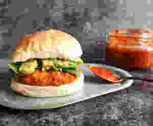 vegan sweet potato burger