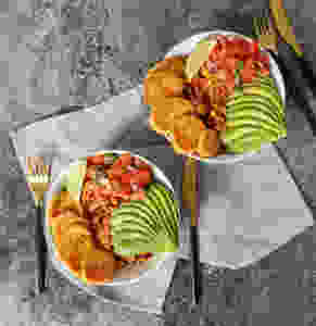 healthy vegan mexican rice bowl