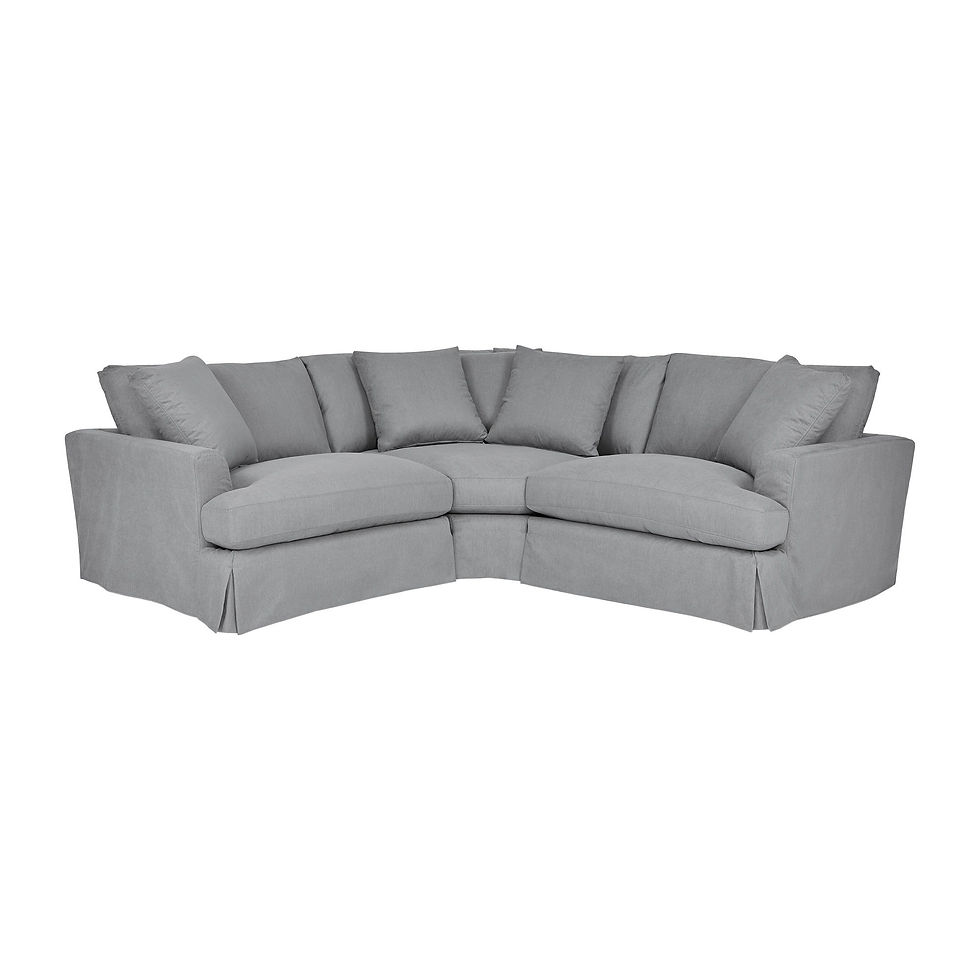 Ciara - Upholstered 3 Piece Sectional Sofa - Slate Gray