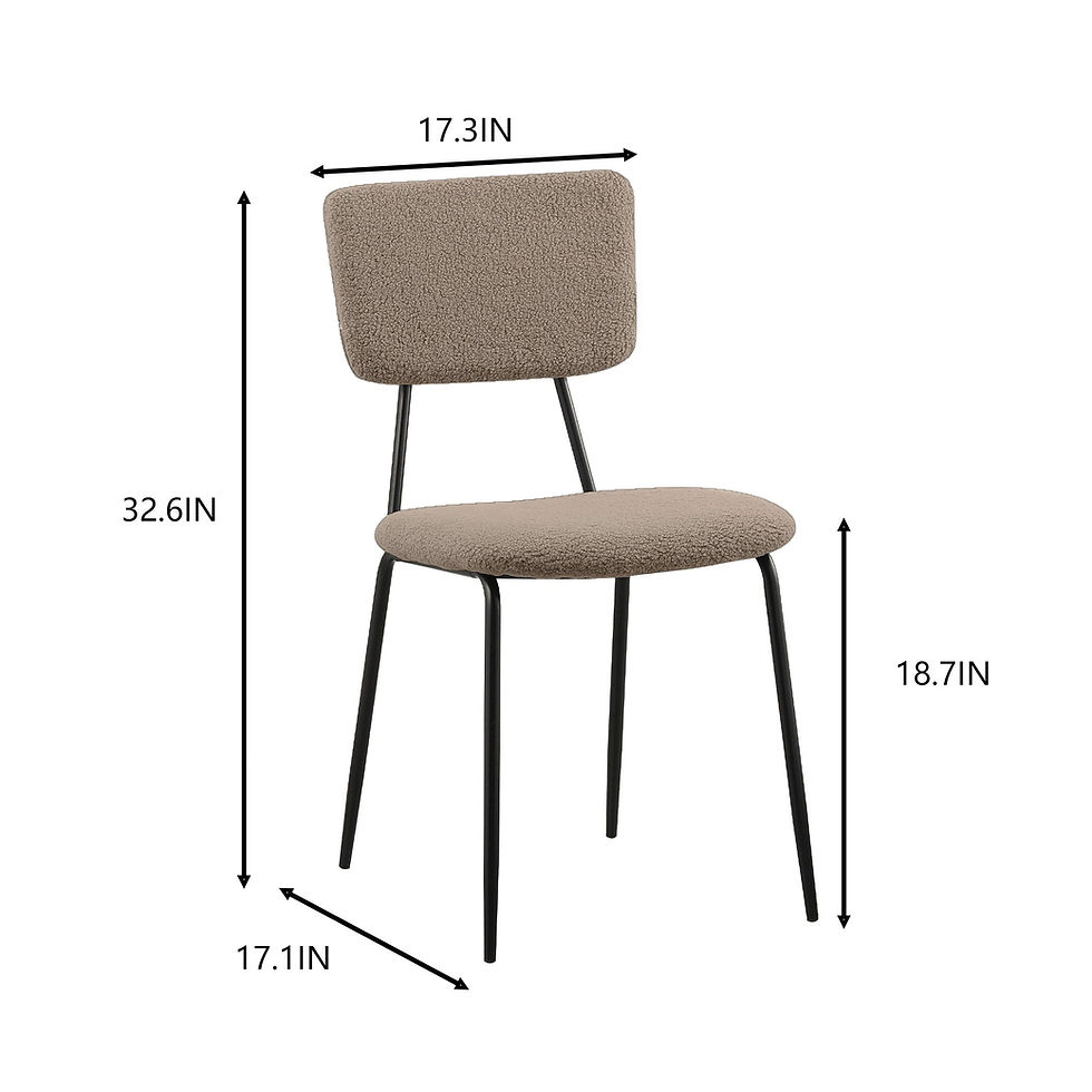 Thumbnail: Dining Room Chairs (Set of 2), Modern Comfortable Feature Chairs With Faux Plush