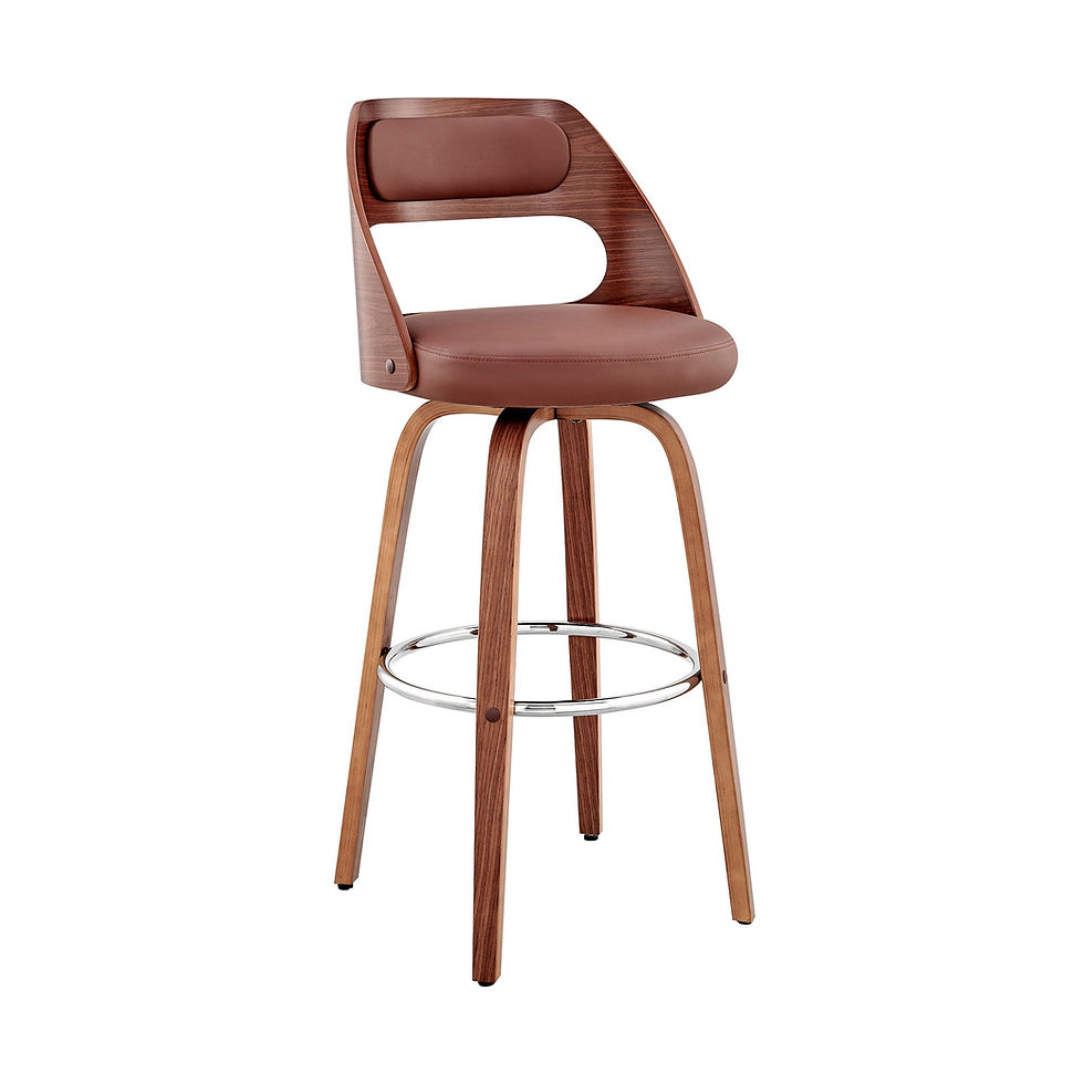 Julius - 26" Bar Stool - Brown / Walnut