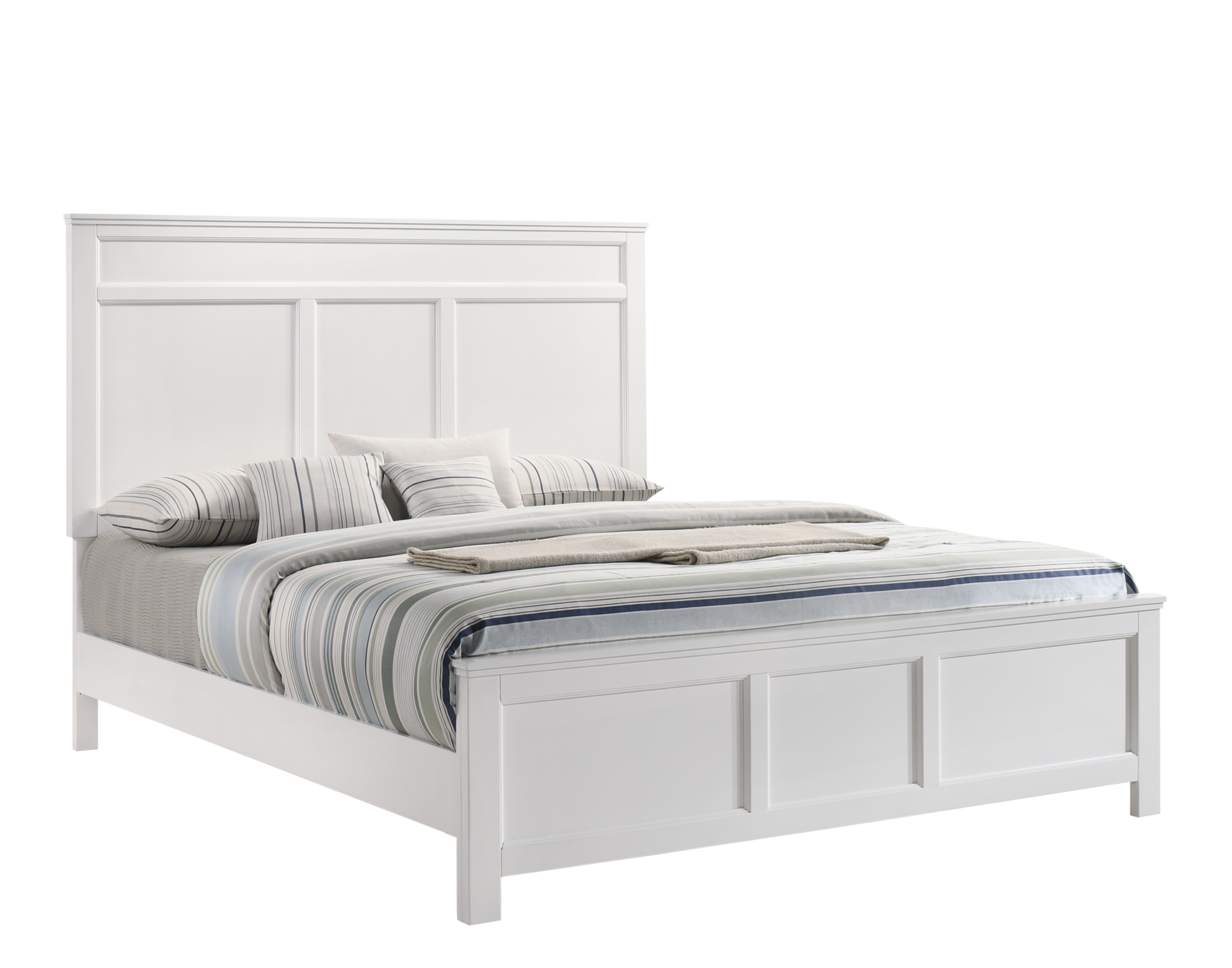 Andover - 5/0 Queen Headboard, Footboard & Slats - White