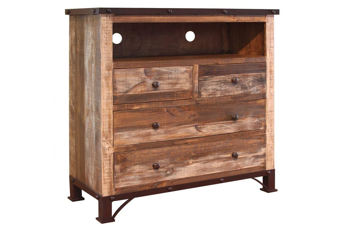 Antique - 4 Drawer Chest - Multicolor