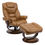 Thumbnail: Monarch - Manual Reclining Swivel Chair and Ottoman - Butterscotch