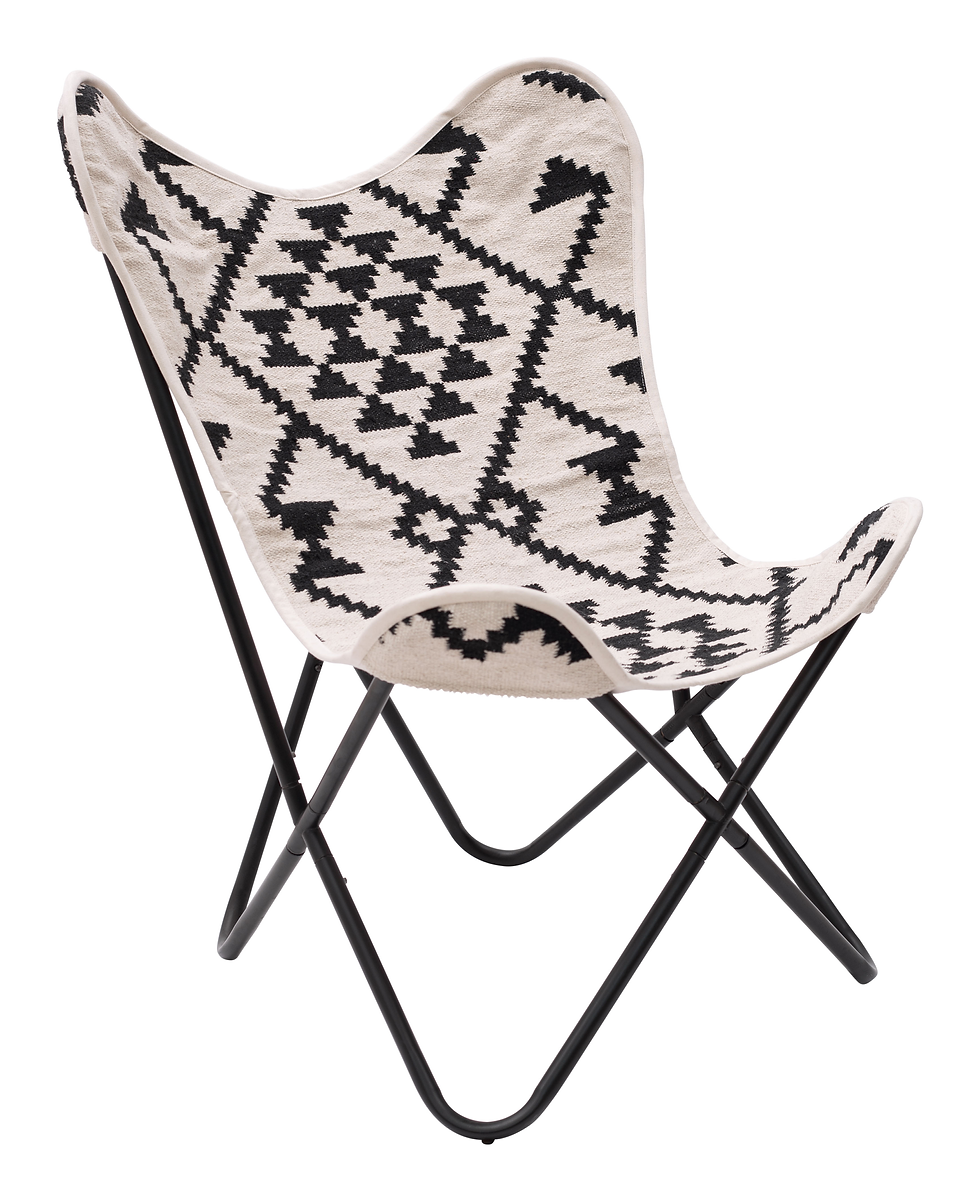 Rabat - Accent Chair - Beige & Black
