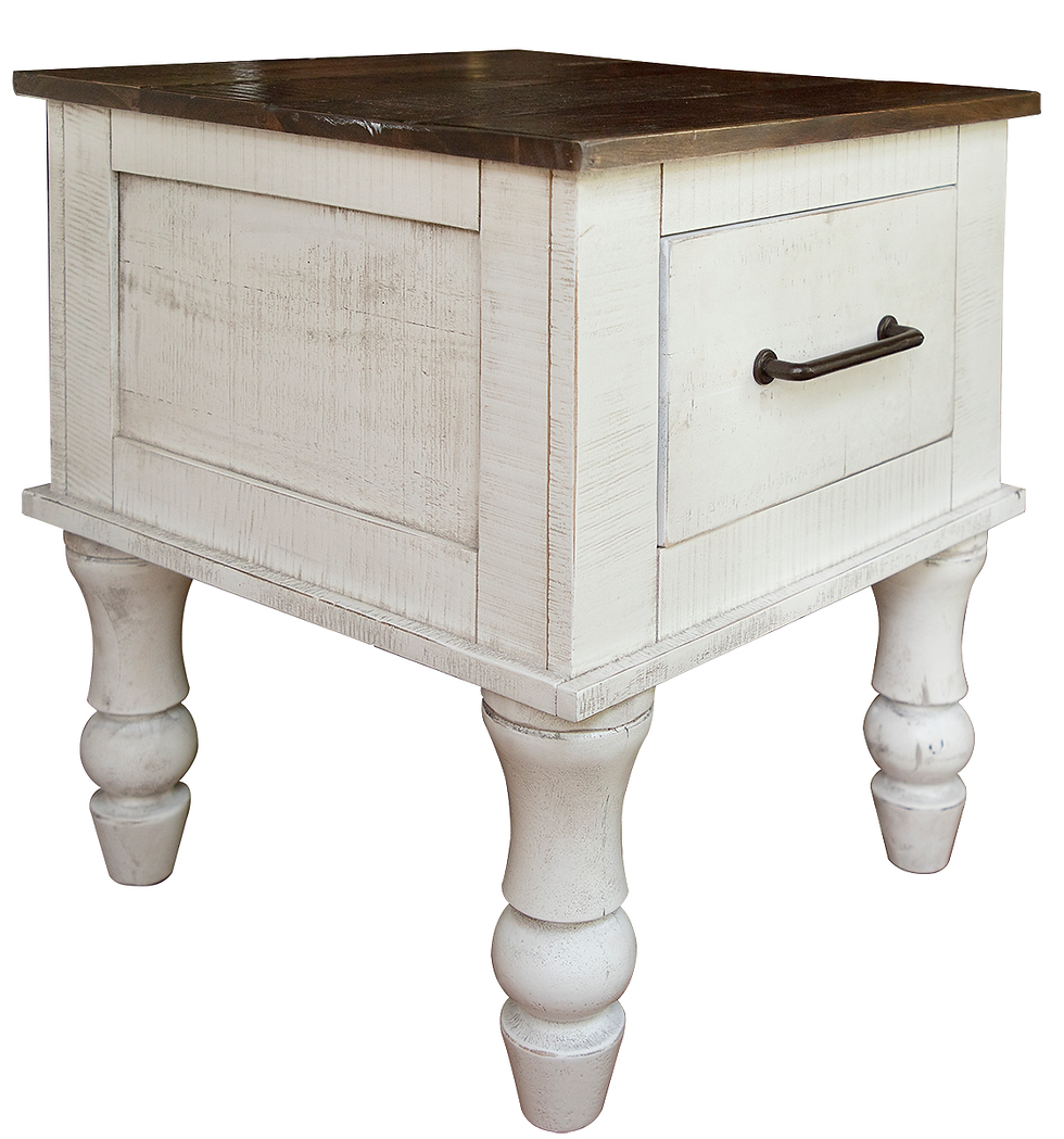 Rock Valley - End Table - White