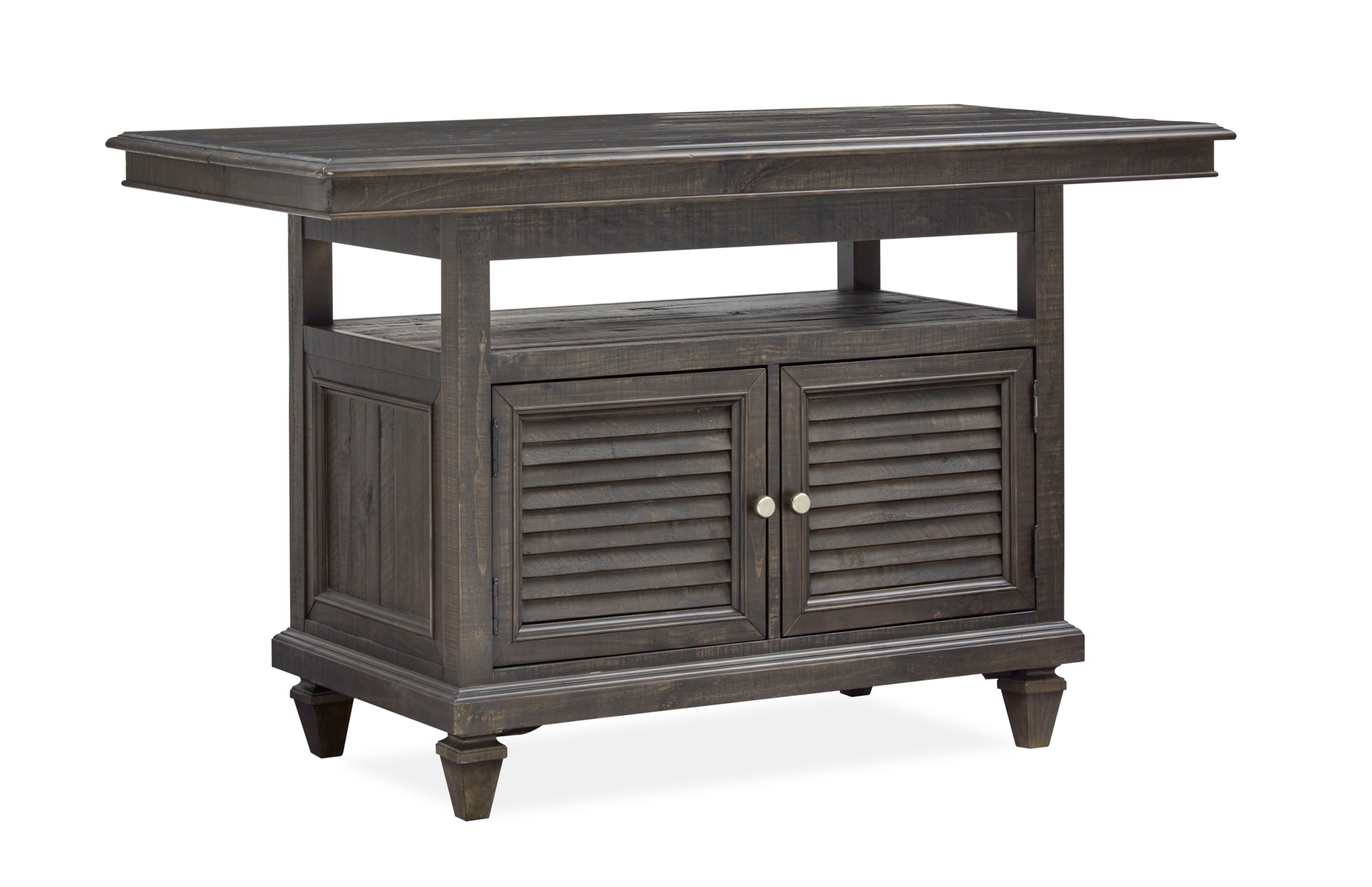 Calistoga - Rectangular Counter Table - Weathered Charcoal