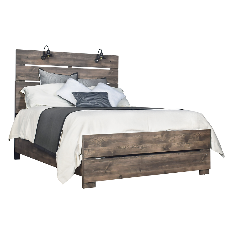 Misty Lodge - 4/6 Full Headboard, Footboard & Slats - Greige
