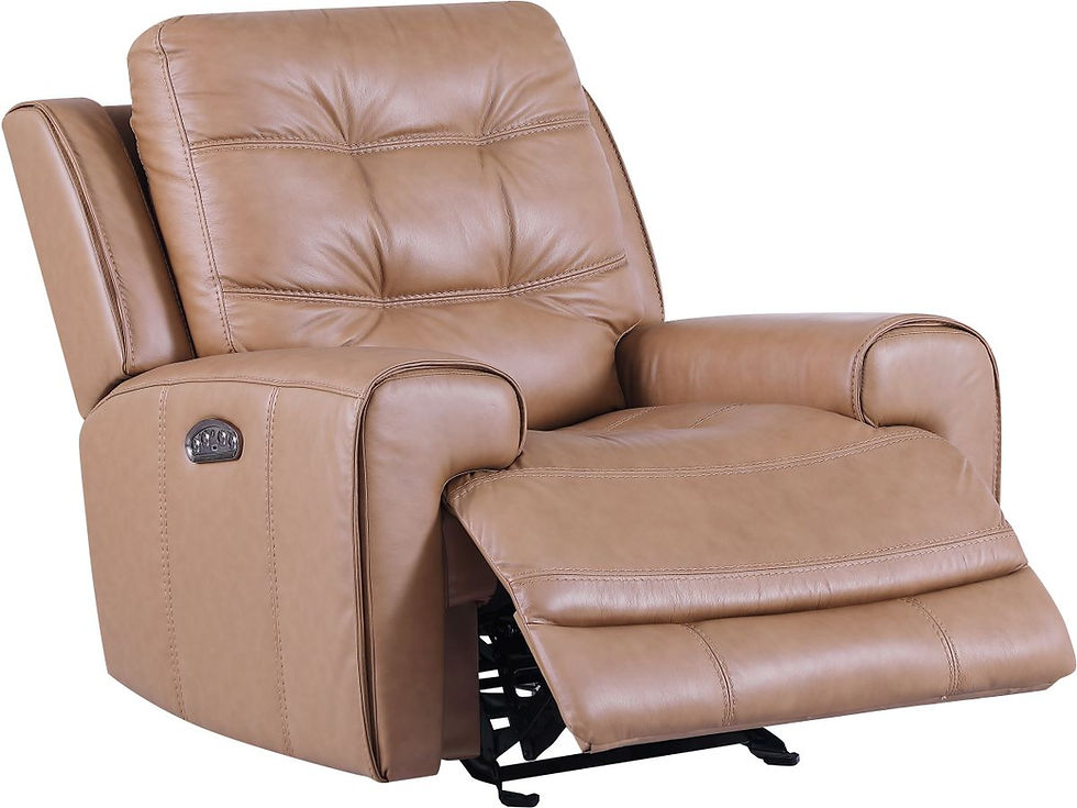 Leather Italia™ London Caramel Brown Glider Recliner
