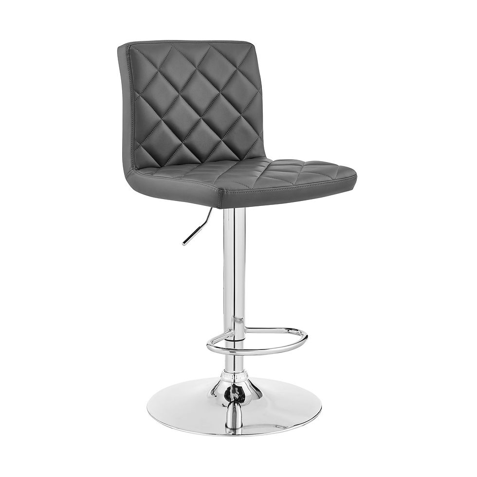 Duval - Adjustable Swivel Barstool - Gray / Charcoal